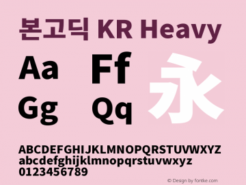 본고딕 KR Heavy 图片样张