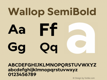 Wallop SemiBold Version 3.003;Glyphs 3.1.1 (3138)图片样张