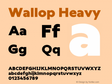 Wallop Heavy Version 3.003;Glyphs 3.1.1 (3138)图片样张