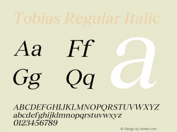 Tobias Regular Italic Version 3.000;Glyphs 3.1.1 (3137)图片样张