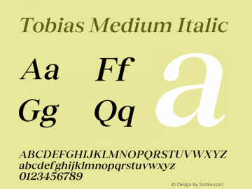 Tobias Medium Italic Version 3.000;Glyphs 3.1.1 (3137)图片样张