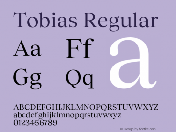 Tobias Regular Version 3.000;Glyphs 3.1.1 (3137)图片样张