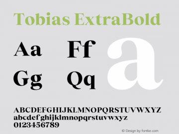 Tobias ExtraBold Version 3.000;Glyphs 3.1.1 (3137)图片样张