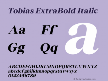 Tobias ExtraBold Italic Version 3.000;Glyphs 3.1.1 (3137)图片样张