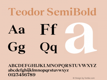 Teodor SemiBold Version 3.000;Glyphs 3.1.1 (3137)图片样张