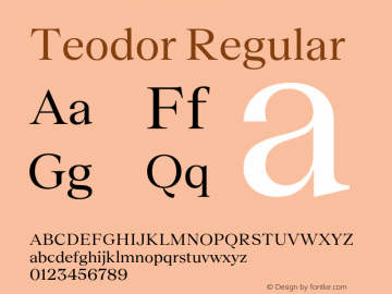 Teodor Regular Version 3.000;Glyphs 3.1.1 (3137)图片样张