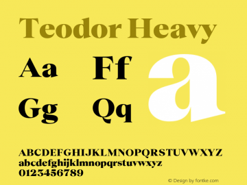 Teodor Heavy Version 3.000;Glyphs 3.1.1 (3137)图片样张