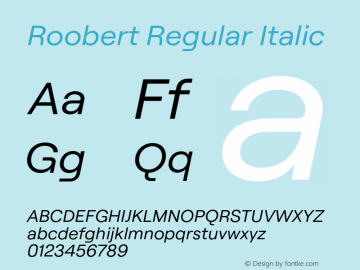 Roobert Regular Italic Version 4.000;Glyphs 3.2 (3243)图片样张