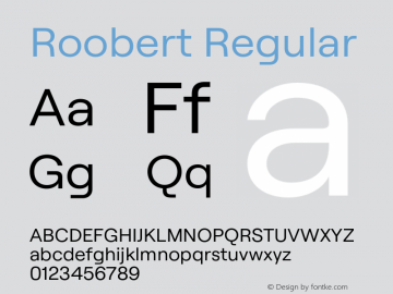 Roobert Regular Version 4.000;Glyphs 3.2 (3243)图片样张