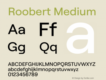 Roobert Medium Version 4.000;Glyphs 3.2 (3243)图片样张