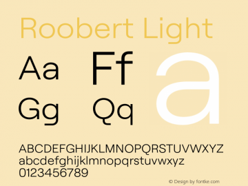 Roobert Light Version 4.000;Glyphs 3.2 (3243)图片样张