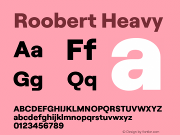 Roobert Heavy Version 4.000;Glyphs 3.2 (3243)图片样张