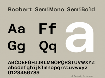 Roobert SemiMono SemiBold Version 4.000;Glyphs 3.2 (3243)图片样张