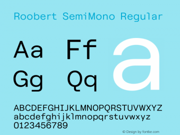 Roobert SemiMono Regular Version 4.000;Glyphs 3.2 (3243)图片样张