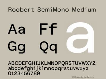 Roobert SemiMono Medium Version 4.000;Glyphs 3.2 (3243)图片样张