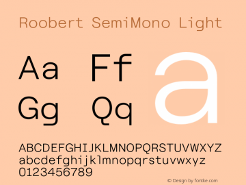 Roobert SemiMono Light Version 4.000;Glyphs 3.2 (3243)图片样张