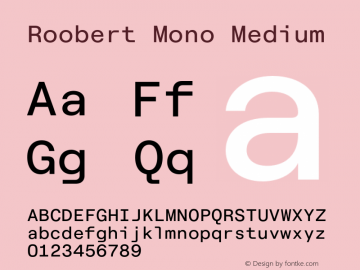 Roobert Mono Medium Version 4.000;Glyphs 3.2 (3243)图片样张