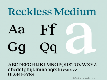 Reckless Medium Version 3.000;Glyphs 3.1.1 (3137)图片样张