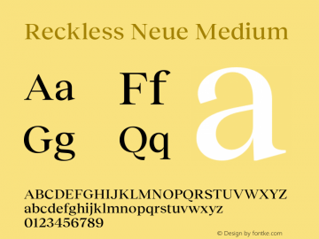 Reckless Neue Medium Version 3.000;Glyphs 3.1.1 (3137)图片样张