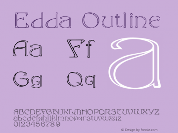 Edda Outline Version 001.000 Font Sample