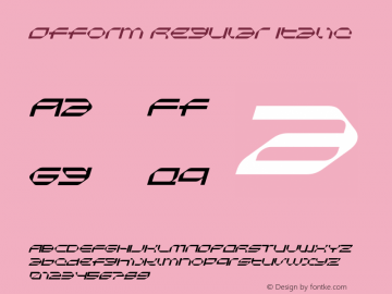 Ofform Regular Italic Version 3.000;Glyphs 3.1.1 (3137)图片样张