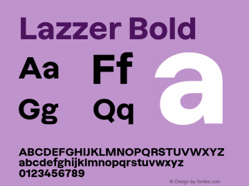 Lazzer Bold Version 3.001;Glyphs 3.1.1 (3137)图片样张