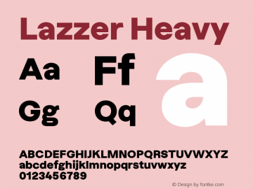Lazzer Heavy Version 3.001;Glyphs 3.1.1 (3137)图片样张