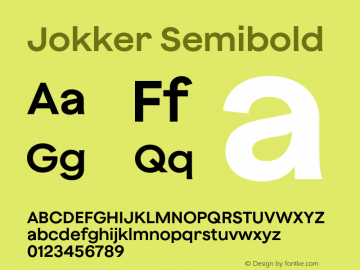 Jokker Semibold Version 2.000;Glyphs 3.1.2 (3150)图片样张