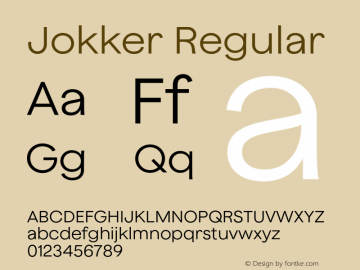 Jokker Regular Version 2.000;Glyphs 3.1.2 (3150)图片样张