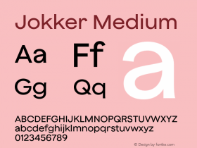 Jokker Medium Version 2.000;Glyphs 3.1.2 (3150)图片样张