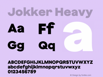 Jokker Heavy Version 2.000;Glyphs 3.1.2 (3150)图片样张