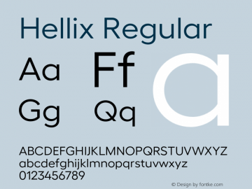 Hellix Regular Version 3.000;Glyphs 3.1.1 (3137)图片样张