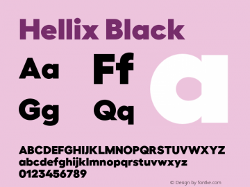 Hellix Black Version 3.000;Glyphs 3.1.1 (3137)图片样张