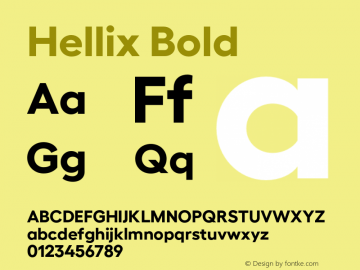 Hellix Bold Version 3.000;Glyphs 3.1.1 (3137)图片样张
