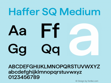 Haffer SQ Medium Version 1.004;Glyphs 3.1.1 (3137)图片样张