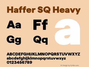 Haffer SQ Heavy Version 1.004;Glyphs 3.1.1 (3137)图片样张