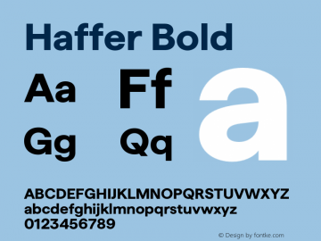 Haffer Bold Version 1.004;Glyphs 3.1.1 (3137)图片样张