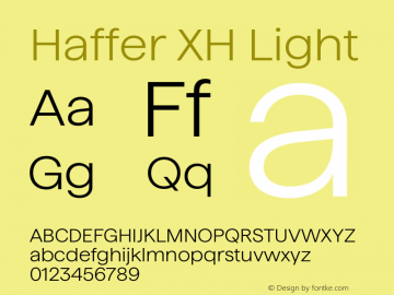 Haffer XH Light Version 1.004;Glyphs 3.1.1 (3138)图片样张