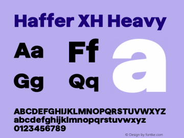 Haffer XH Heavy Version 1.004;Glyphs 3.1.1 (3138)图片样张