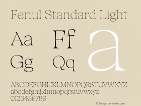 Fenul Standard Light Version 1.000;Glyphs 3.2 (3221)图片样张