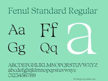 Fenul Standard Regular Version 1.000;Glyphs 3.2 (3221)图片样张