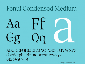 Fenul Condensed Medium Version 1.000;Glyphs 3.2 (3221)图片样张