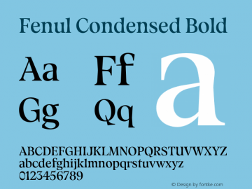 Fenul Condensed Bold Version 1.000;Glyphs 3.2 (3221)图片样张