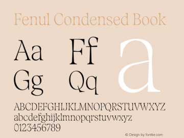 Fenul Condensed Book Version 1.000;Glyphs 3.2 (3221)图片样张