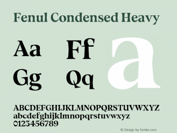 Fenul Condensed Heavy Version 1.000;Glyphs 3.2 (3221)图片样张