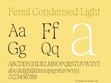 Fenul Condensed Light Version 1.000;Glyphs 3.2 (3221)图片样张