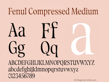 Fenul Compressed Medium Version 1.000;Glyphs 3.2 (3221)图片样张