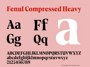 Fenul Compressed Heavy Version 1.000;Glyphs 3.2 (3221)图片样张