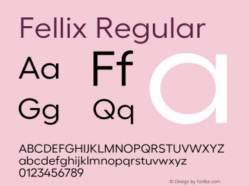 Fellix Regular Version 3.000;Glyphs 3.1.1 (3137)图片样张