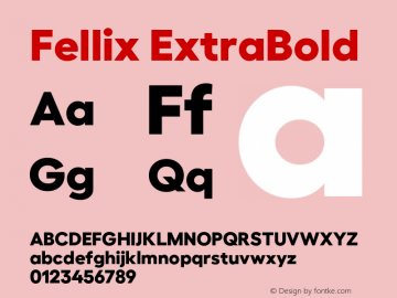 Fellix ExtraBold Version 3.000;Glyphs 3.1.1 (3137)图片样张